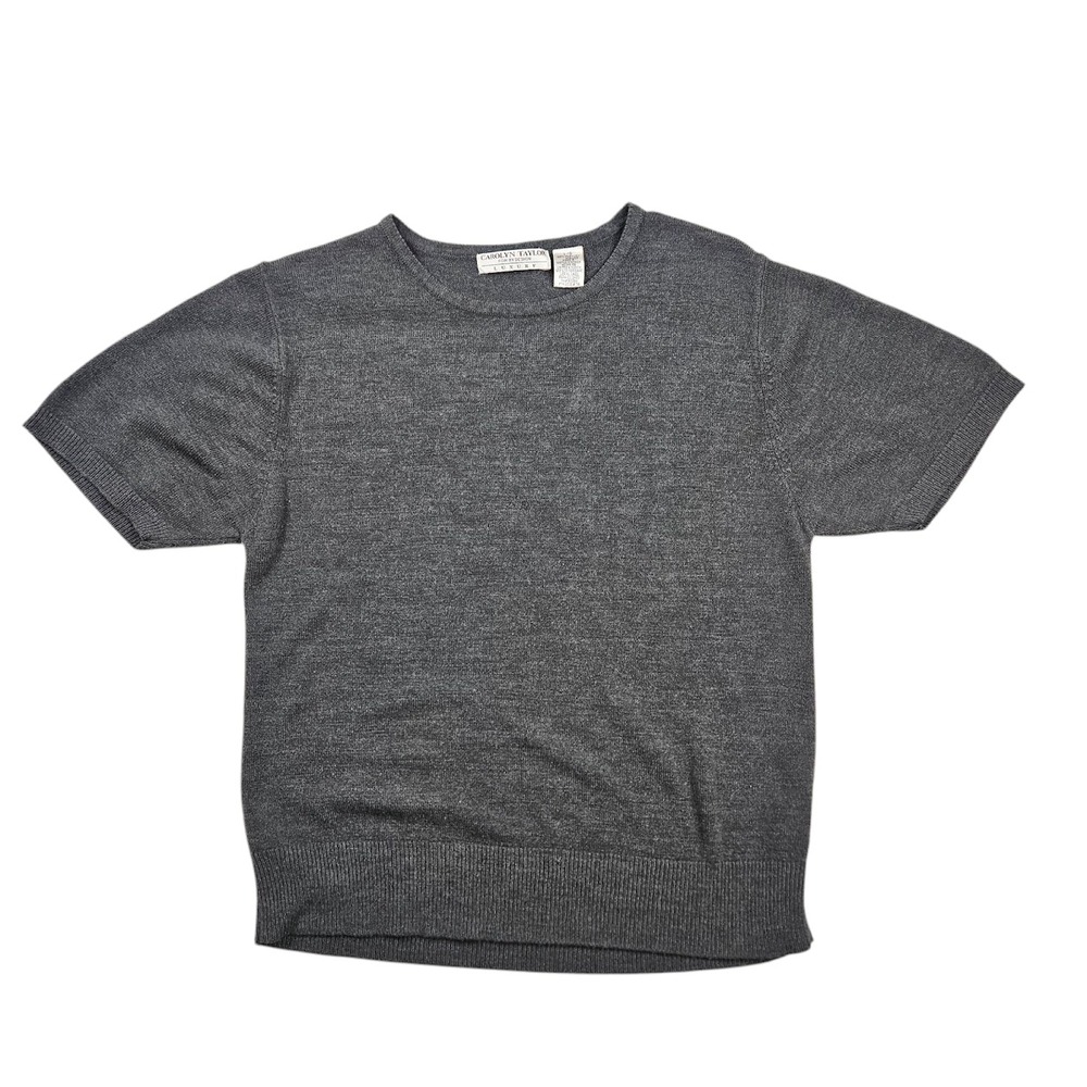 Vintage Old Money Minimalist Knit Sweater Women Gray Corp Normcore